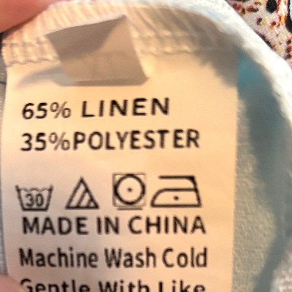 NWOT Bath House Mini Linen Sea Life Print Shirt Dress, L - Picture 8 of 8